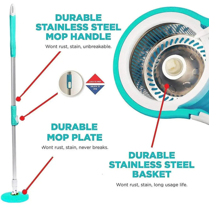 360° Spinning Mop & Bucket Set - Glow Mart
