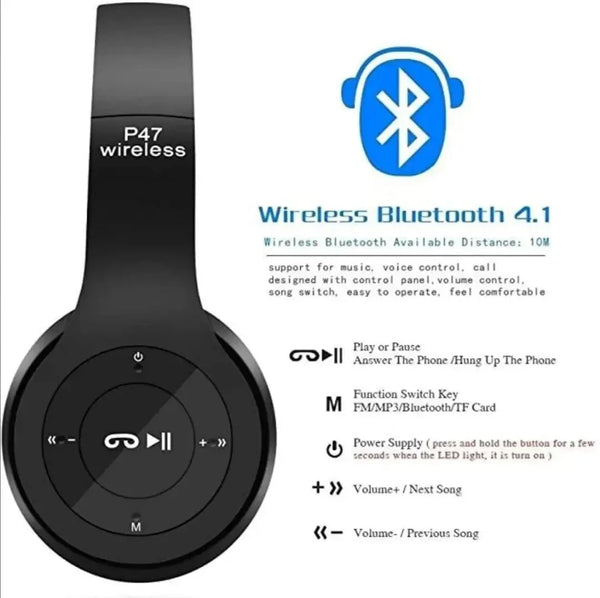 P47 Wireless Headphone - Glow Mart