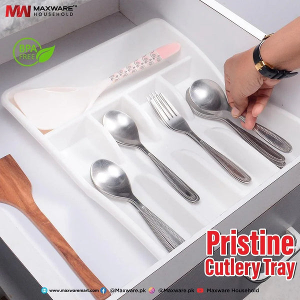 Pristine Cutlery Tray – Organize Your Kitchen with Elegance - Glow Mart